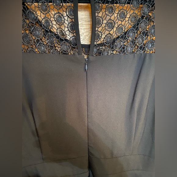 City Chic cocktail dress with sheer deep v and detailing - Picture 4 of 5